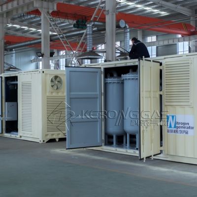 220V 50Hz Wysokiej Wydajności Zakład Gazu Azotowego Z Pojemnikiem ISO